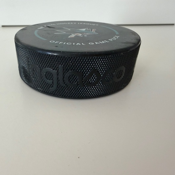 NHL Official Game Puck - Black and Teal - Picture 3 of 4